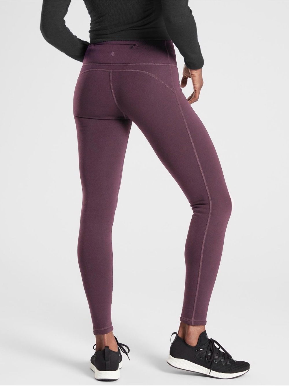 Athleta Altitude Stash Pocket Fleece Lined Leggings M/P Plum